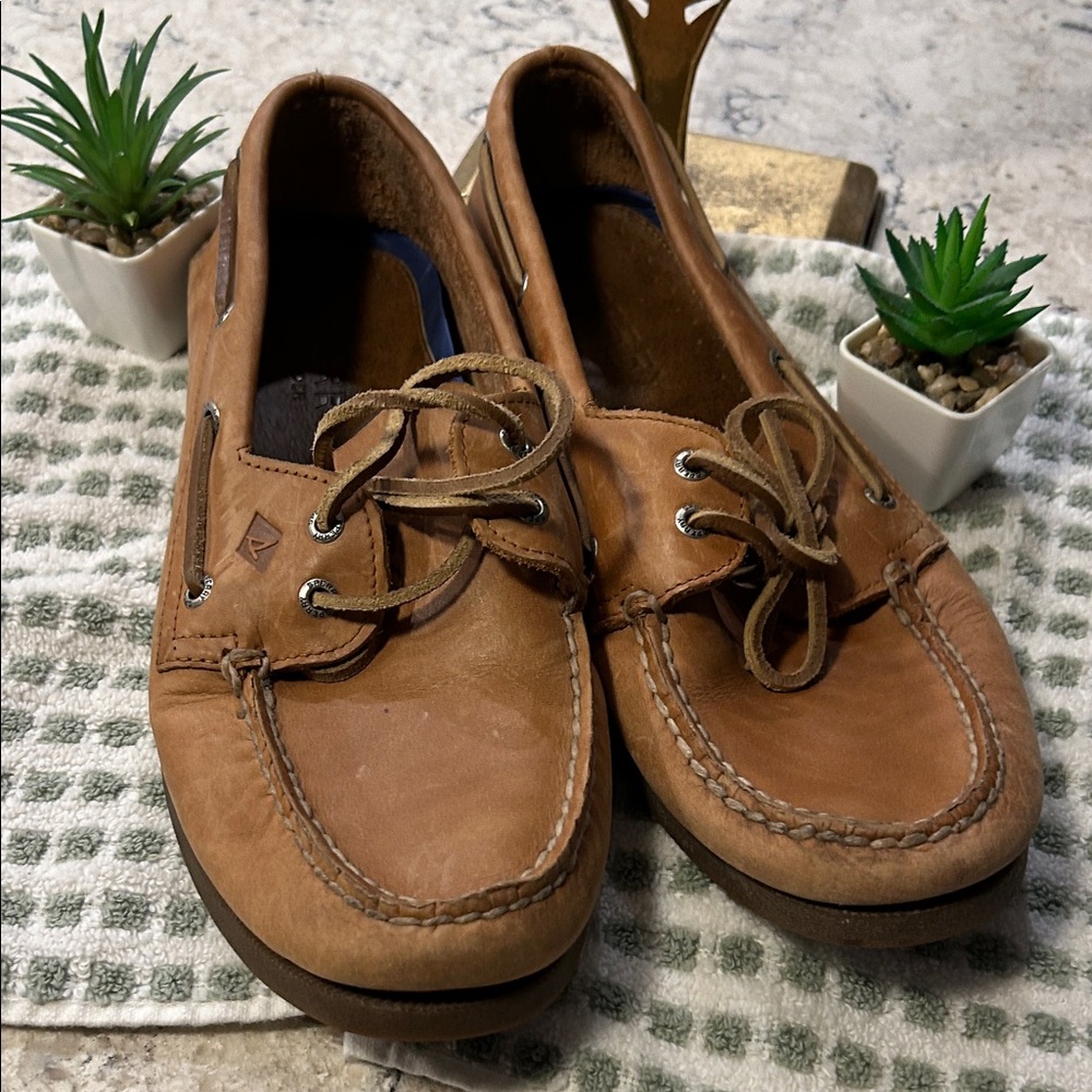 Sperry Men's Brown Leather Boat Shoes
